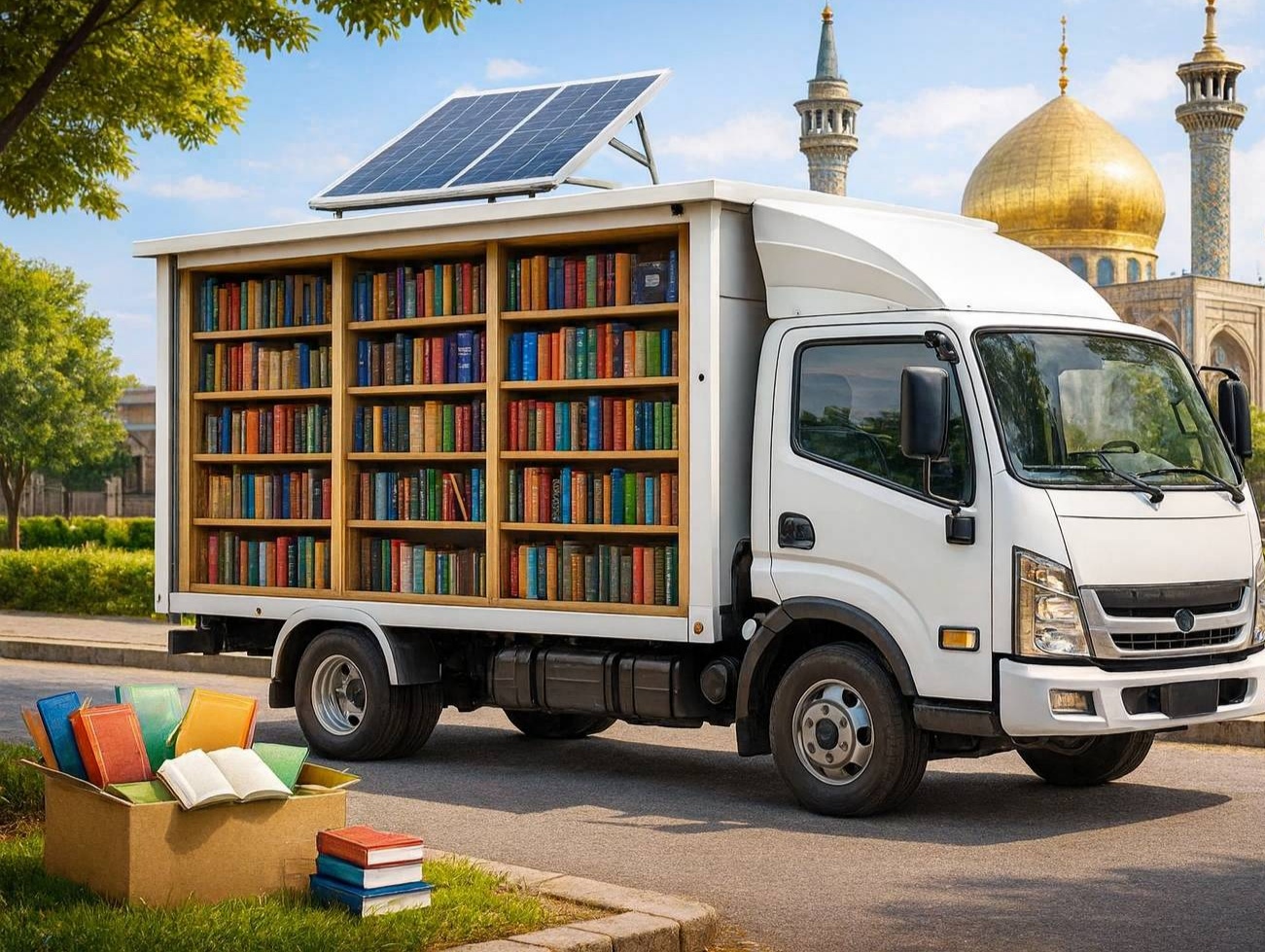 کمک به راه‌اندازی اولین کتابخانه سیار استان قم